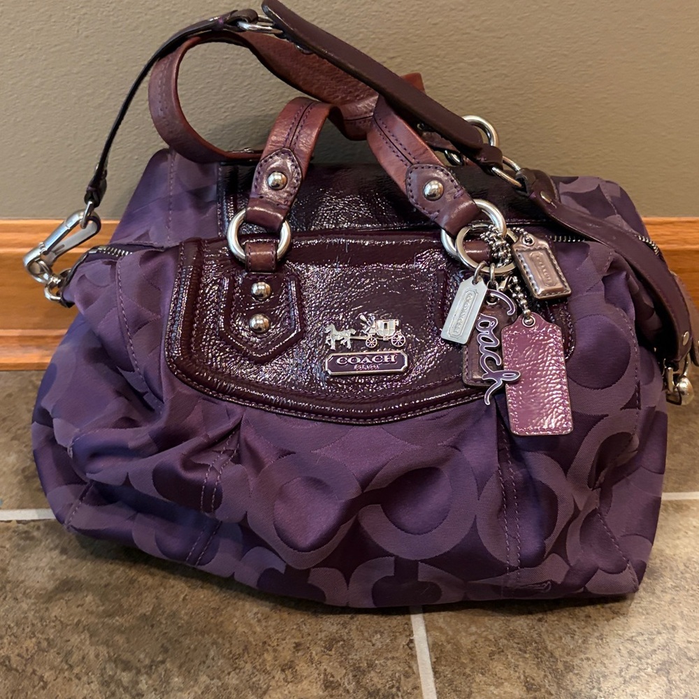 Coach Rich Purple Shoulder Bag - Picture 7 of 7